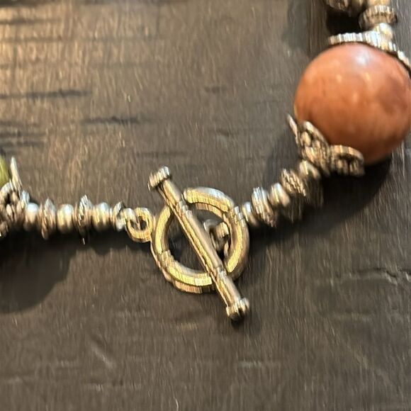 Tibetan Turquoise Gemstone Toggle Closure Boho Western Beaded Bracelet​​​​​ - Picture 5 of 6